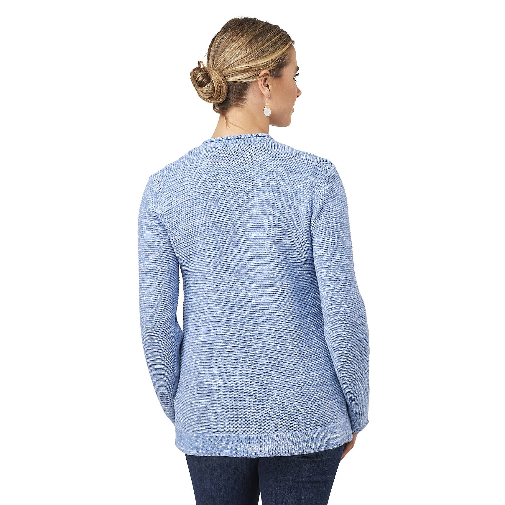 Versatile Go-Everywhere Marled Cardigan, Single Coconut Button Closure - Northstyle Catalog