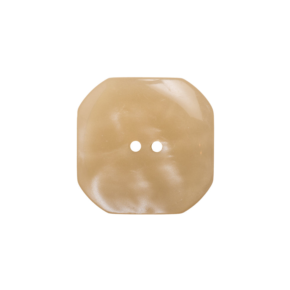 Square Plastic 2-Hole Button with Cut Corners Made in Italy - 28L/18mm - Ivory - Joann Fabrics