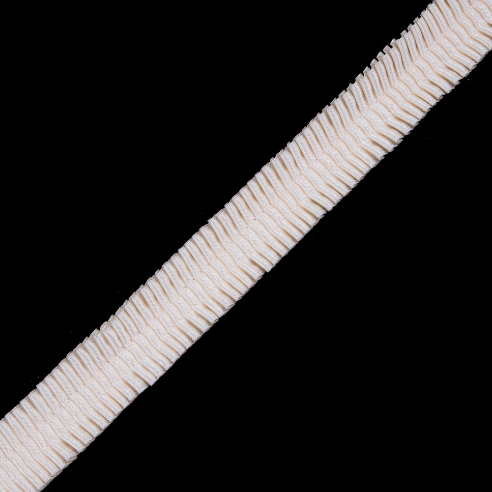 Italian Ivory Deep Knife Pleated Trimming - 1