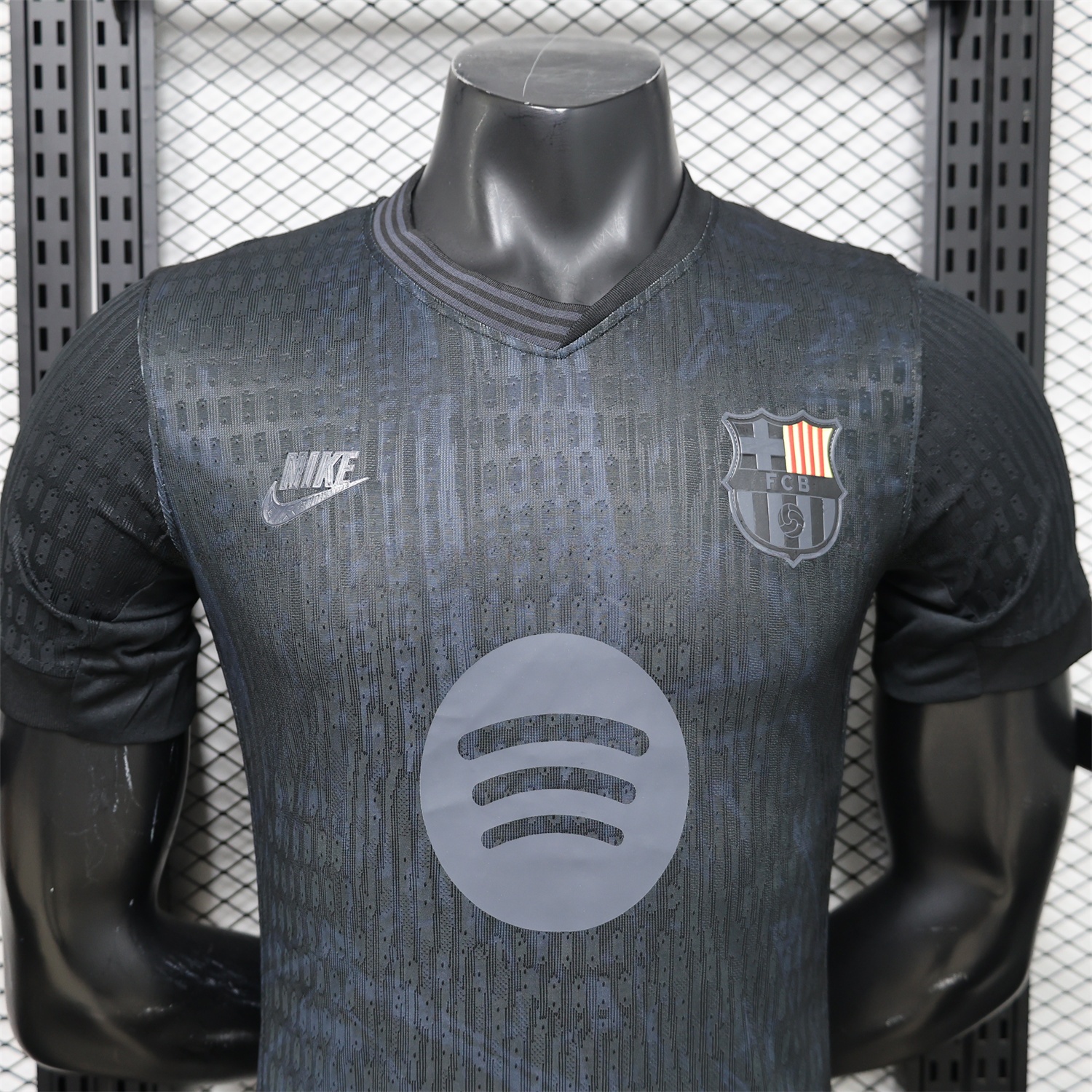 Barcelona 25-26 Blue Texture Black Special Jersey - Player Version - UnitedFutballJersey