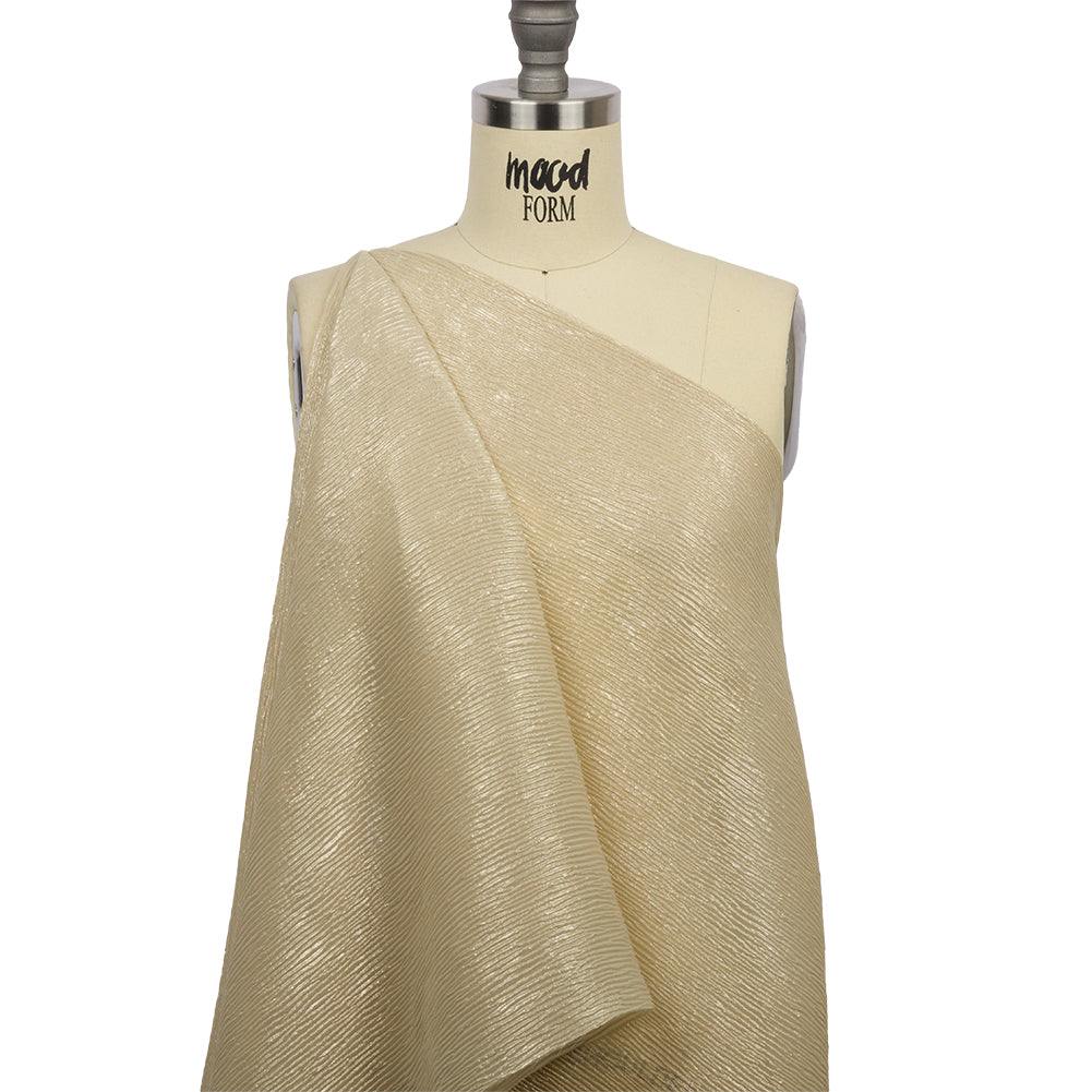 Polyester Chiffon Plisse with All-Over Foil - Gold - Honey Collection - Joann Fabrics