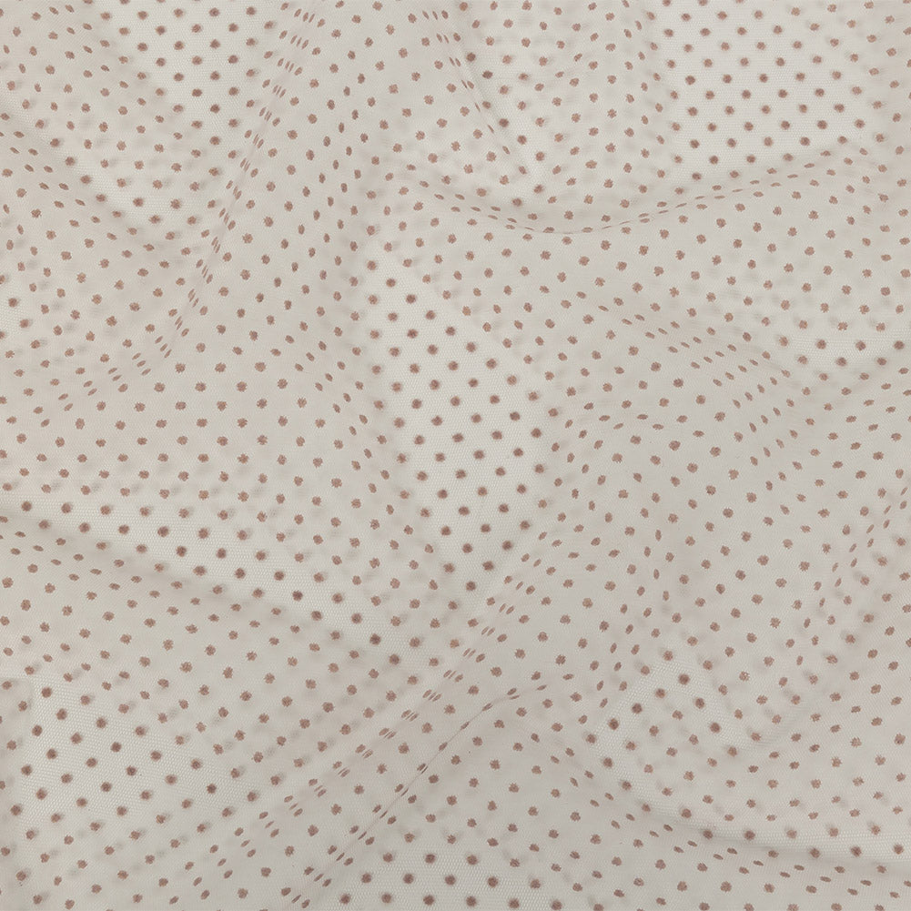 Famous Australian Designer Rustic Lilac Flocked Dots Polyester Mesh - Joann Fabrics