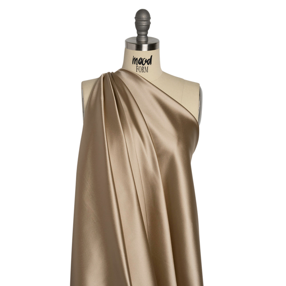 Stretch Satin Made in Italy - Taupe with Pumice Stone Backing - Premium Collection - Joann Fabrics