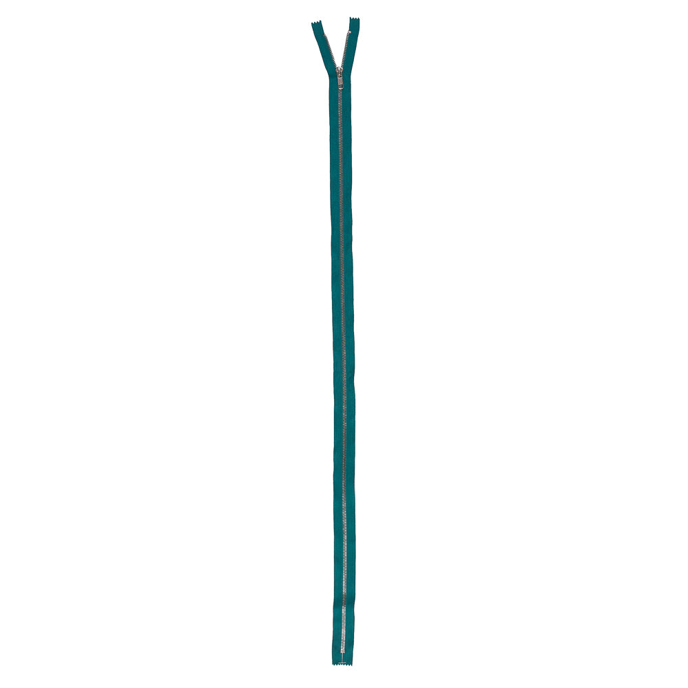 Jade and Silver T5 Metal Closed Bottom Zipper - 36
