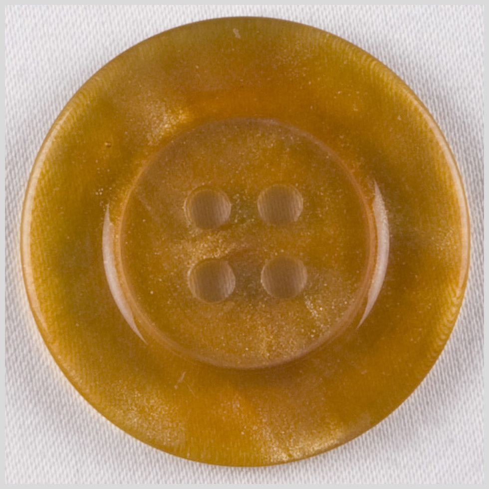 Plastic 4-Hole Button - 44L/28mm - Golden Amber Sparkling Translucent Rolled Rim - Joann Fabrics
