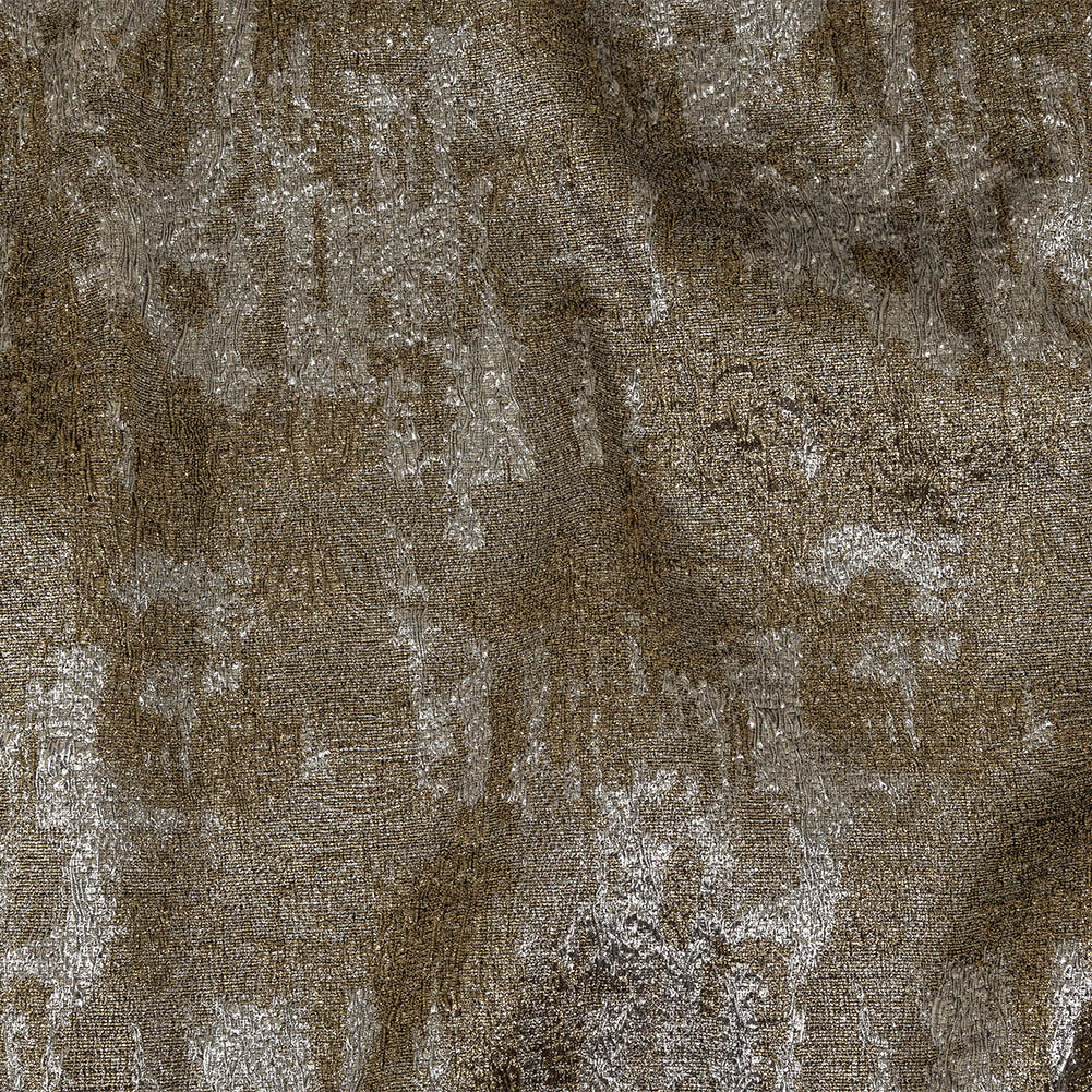 Metallic Silver and Gold Abstract Luxury Plisse Brocade - Joann Fabrics