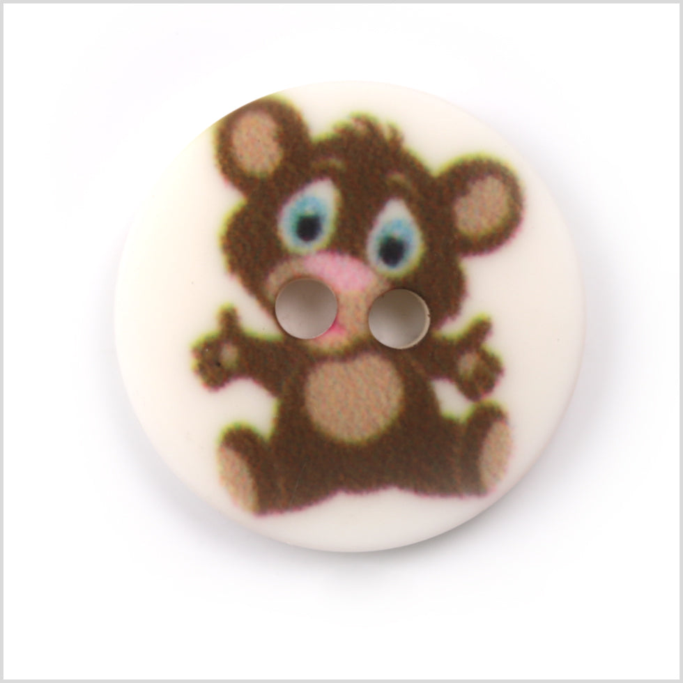 White Kids Teddy Bear Button - 24L/15mm - Joann Fabrics