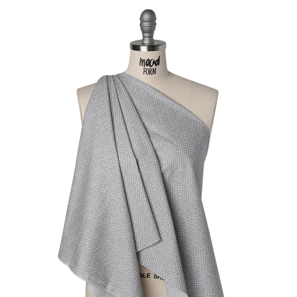 Printed Quilting Cotton by Ghazal Razavi for FIGO Studio - Gray on Gray Soft Check - Dewfall Collection - Joann Fabrics