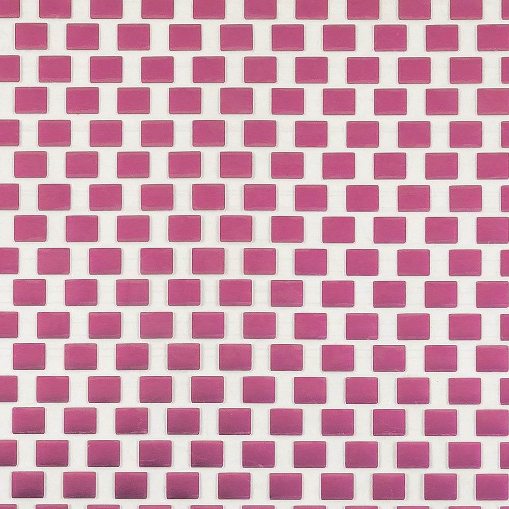 Vintage Metallic Pink Square Bricks Iron-On Film - 4