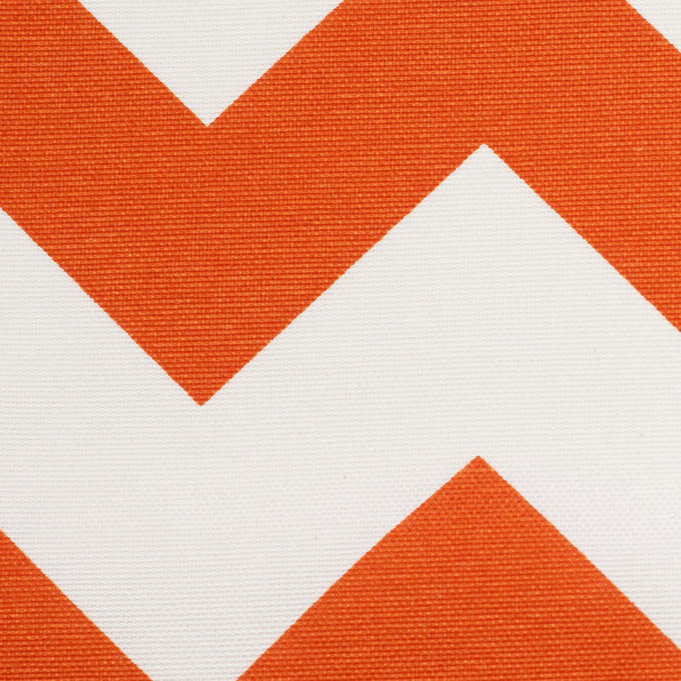 Spanish Orange/White Geometric Poly-Cotton Woven - Joann Fabrics