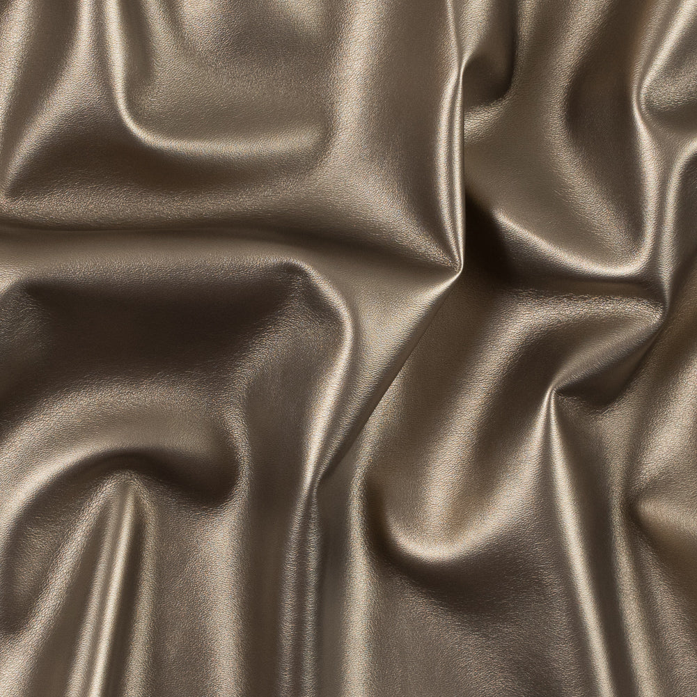 Metallic Gold Faux Leather with a Gray Faux Suede Backing - Joann Fabrics