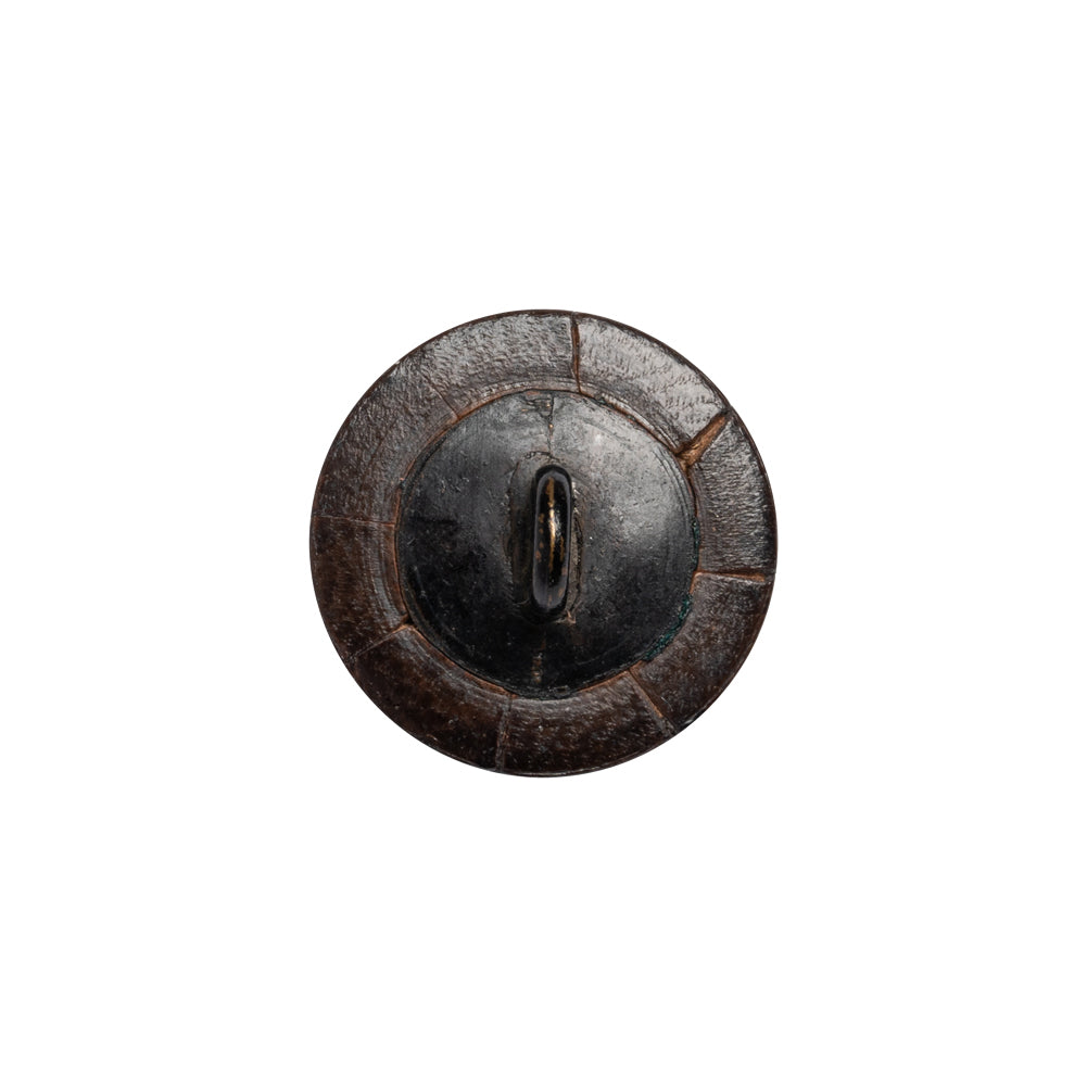 Italian Brown Flat Top Leather Shank Back Button - 28L/18mm - Joann Fabrics