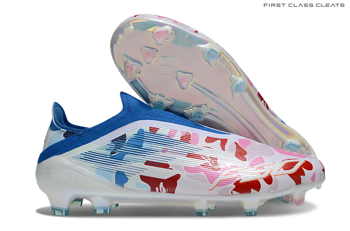 F50 Elite Laceless FG X BAPE football boots listing used for a careful cleaning guide