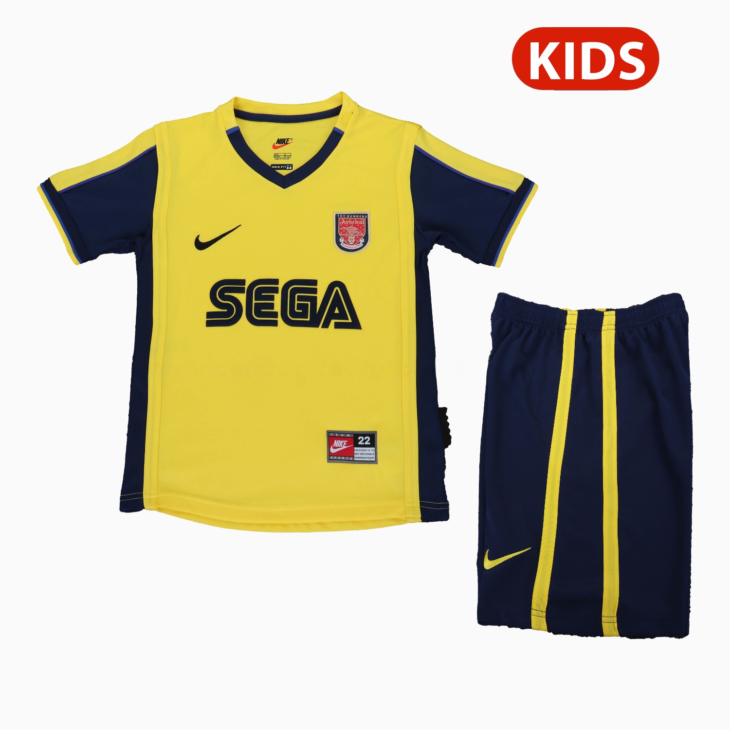 Retro Arsenal 2000-01 Away Kids Kit - UnitedFutballJersey