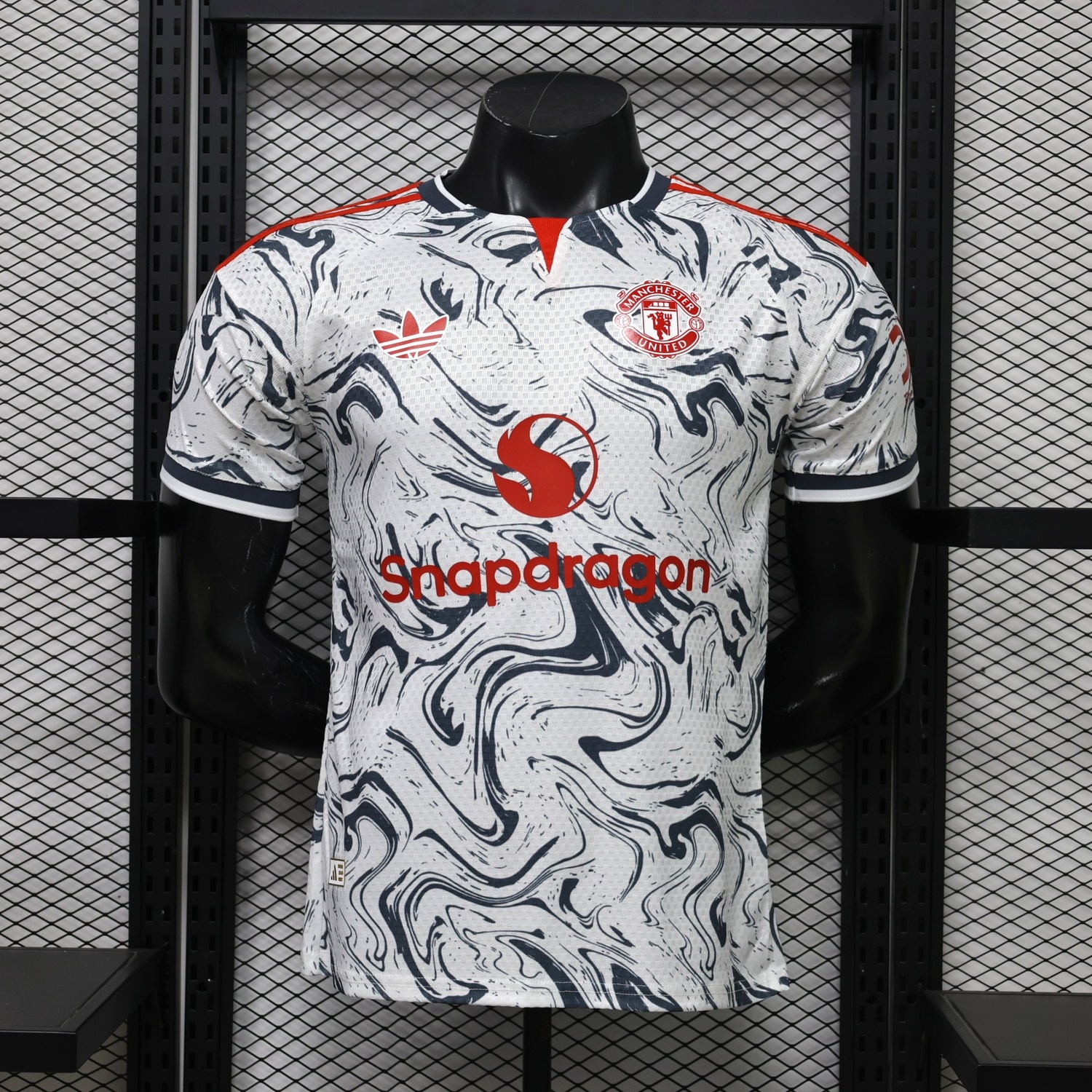 Manchester United 26-27 White Black Marble Special Jersey - Player Version - UnitedFutballJersey