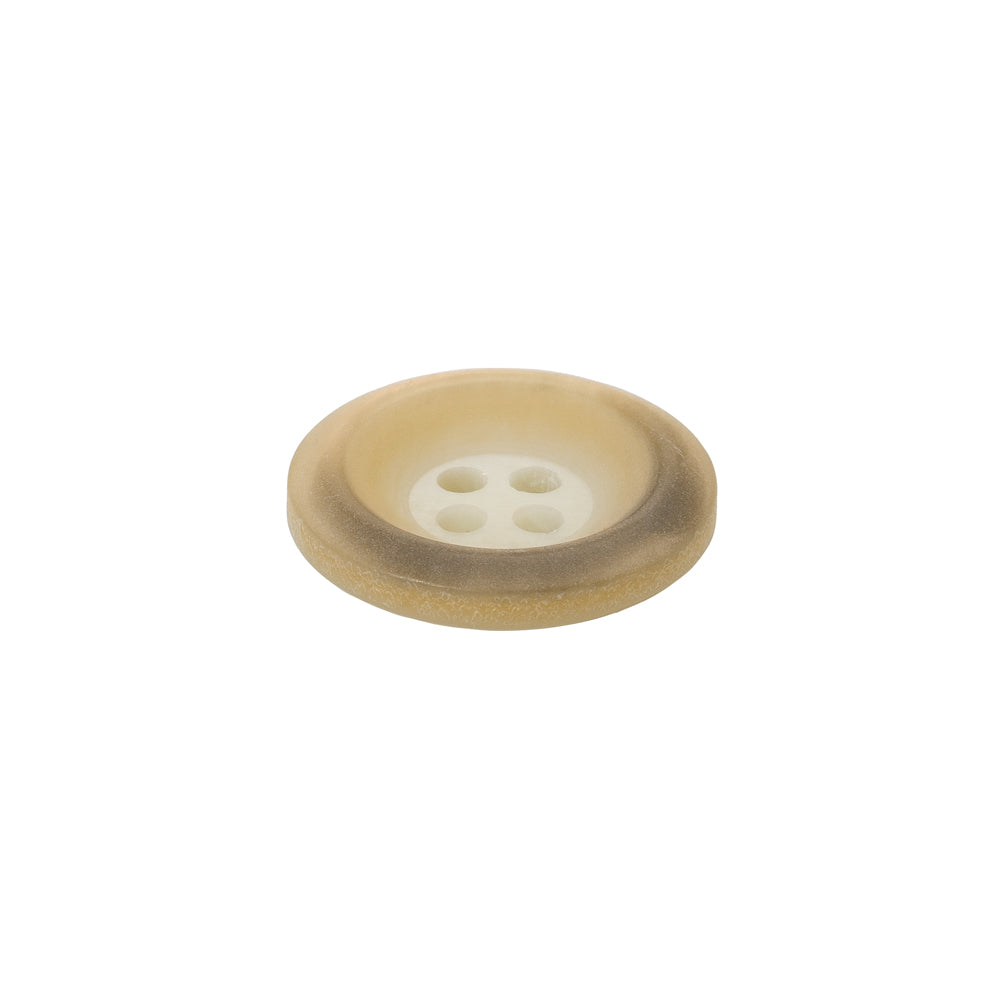 Rolled Rim 4-Hole Plastic Button - Beige and Taupe Iridescent - 28L/18mm - Joann Fabrics