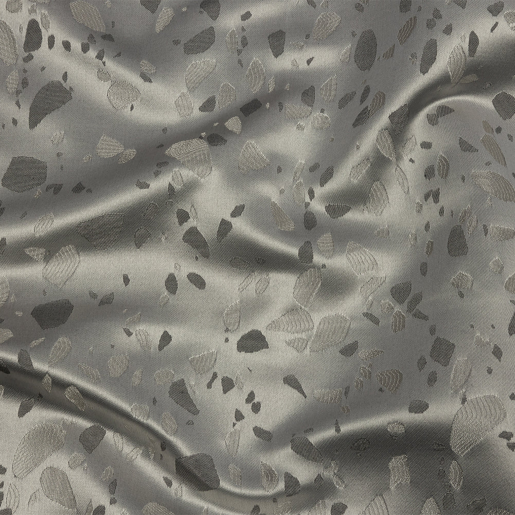 Metallic Satin-Faced Drapery Jacquard - Platinum Pebbles - British Imported - Joann Fabrics