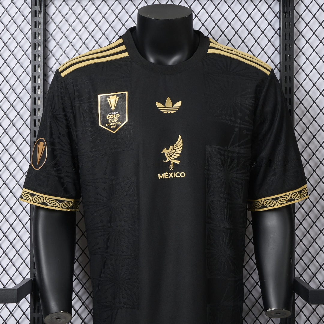 Mexico 2025 Gold Cup Home Black Jersey - Player Version - UnitedFutballJersey
