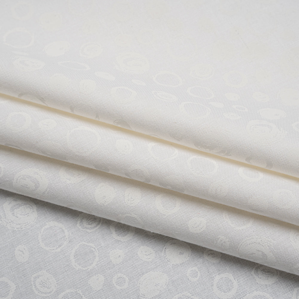 Printed Quilting Cotton by Patrick Lose for Northcott - White on White Scribble Spots - Basically Black & White Collection - Joann Fabrics