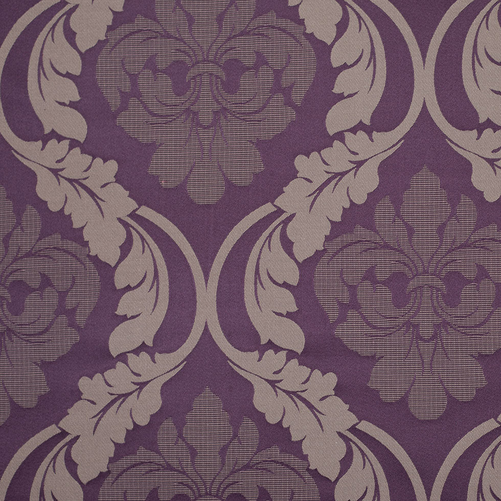 Plum Wine Floral Damask-Pattern Satin Jacquard - Joann Fabrics