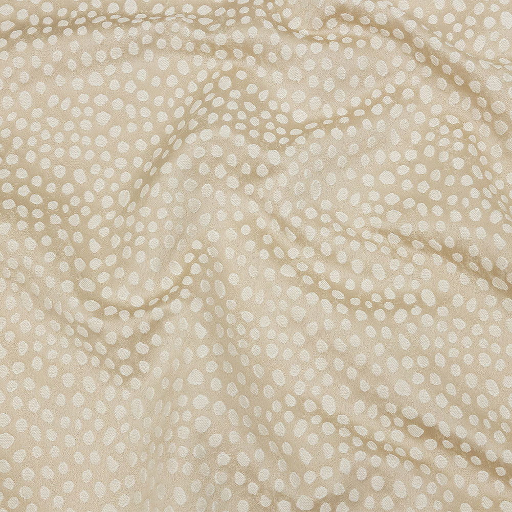 Polyester Jacquard - Champagne Spots - British Imported - Joann Fabrics