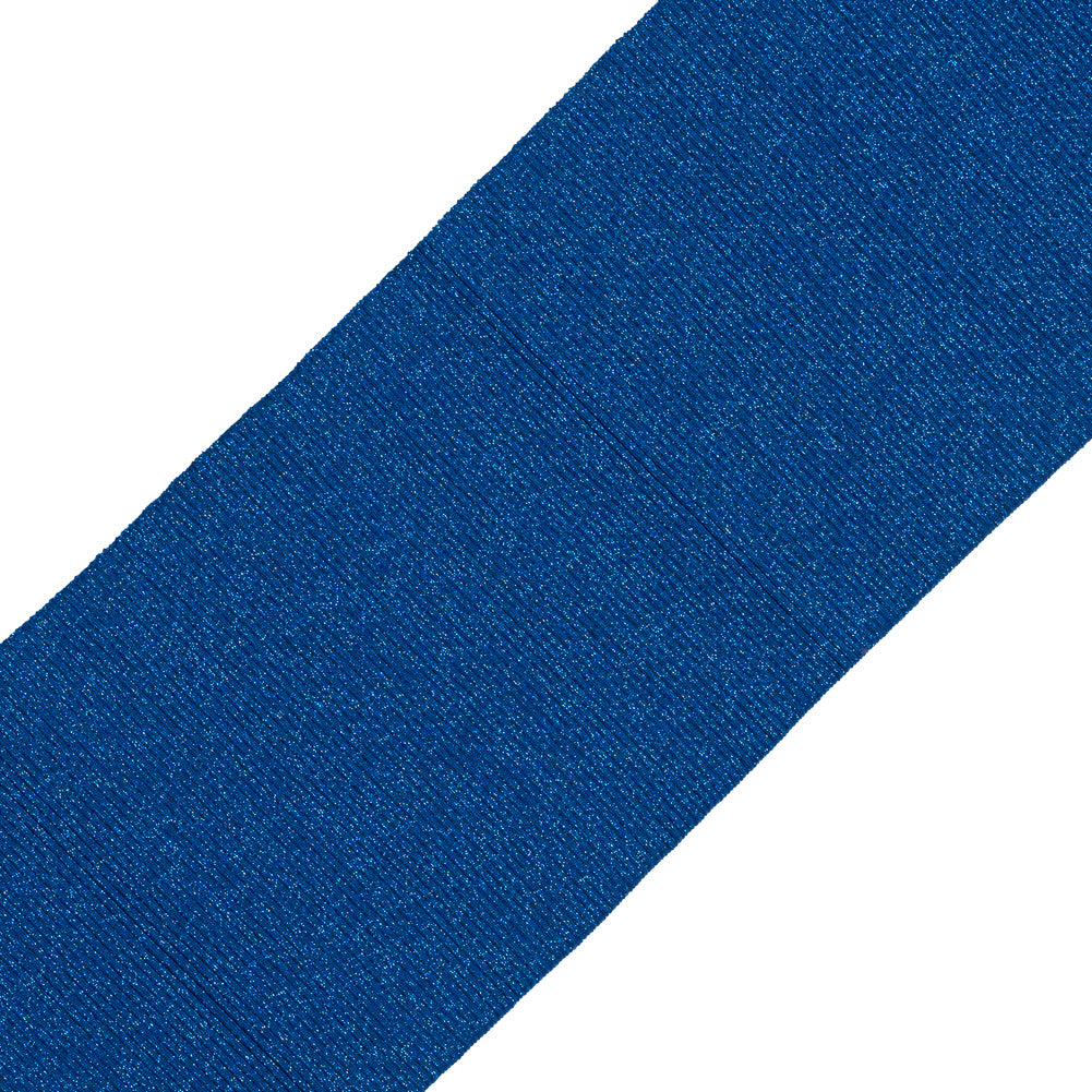 Royal Blue Sparkle Rib Knit Trim - 7