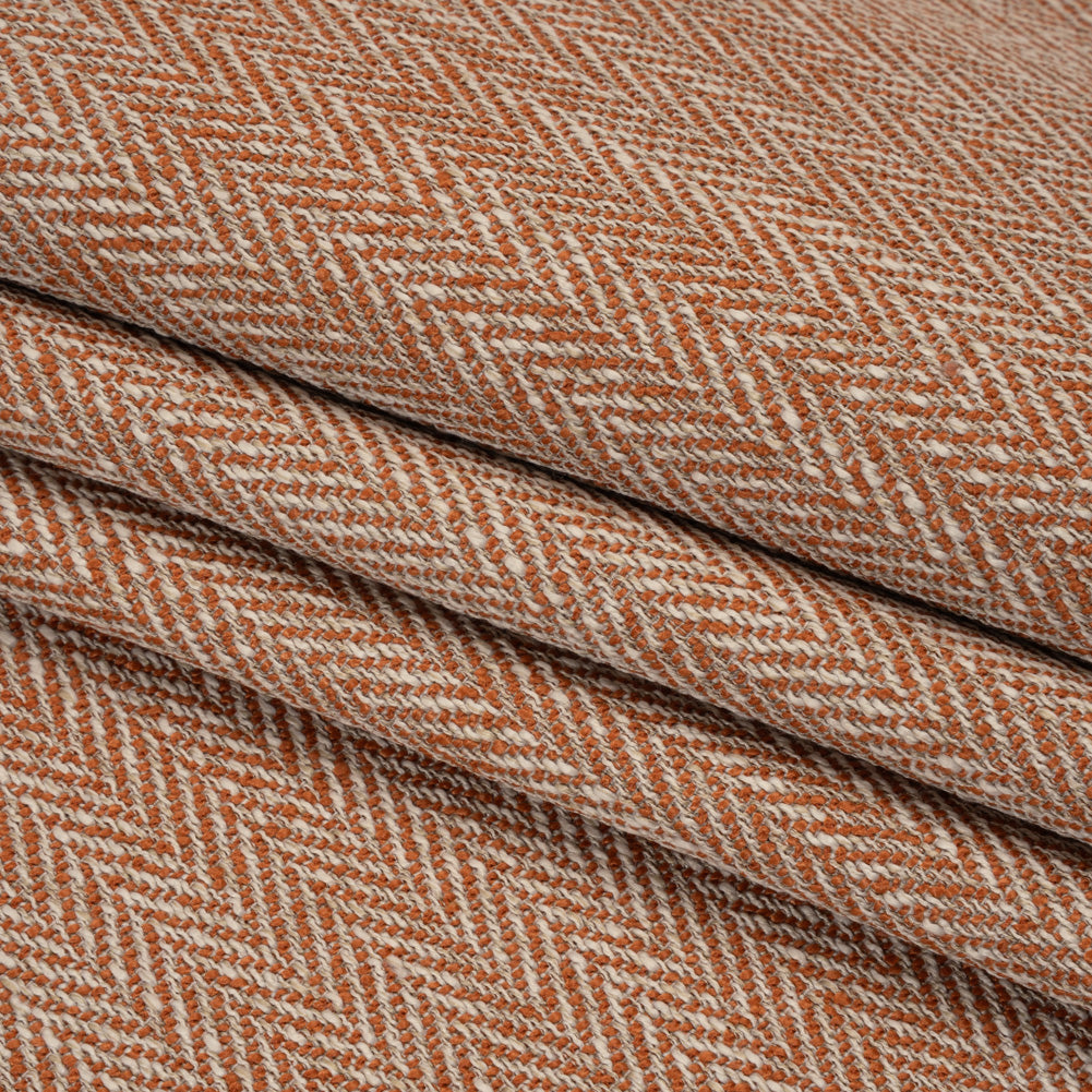 Recycled Polyester Home Decor Twill - Papaya Herringbone - British Imported - Joann Fabrics