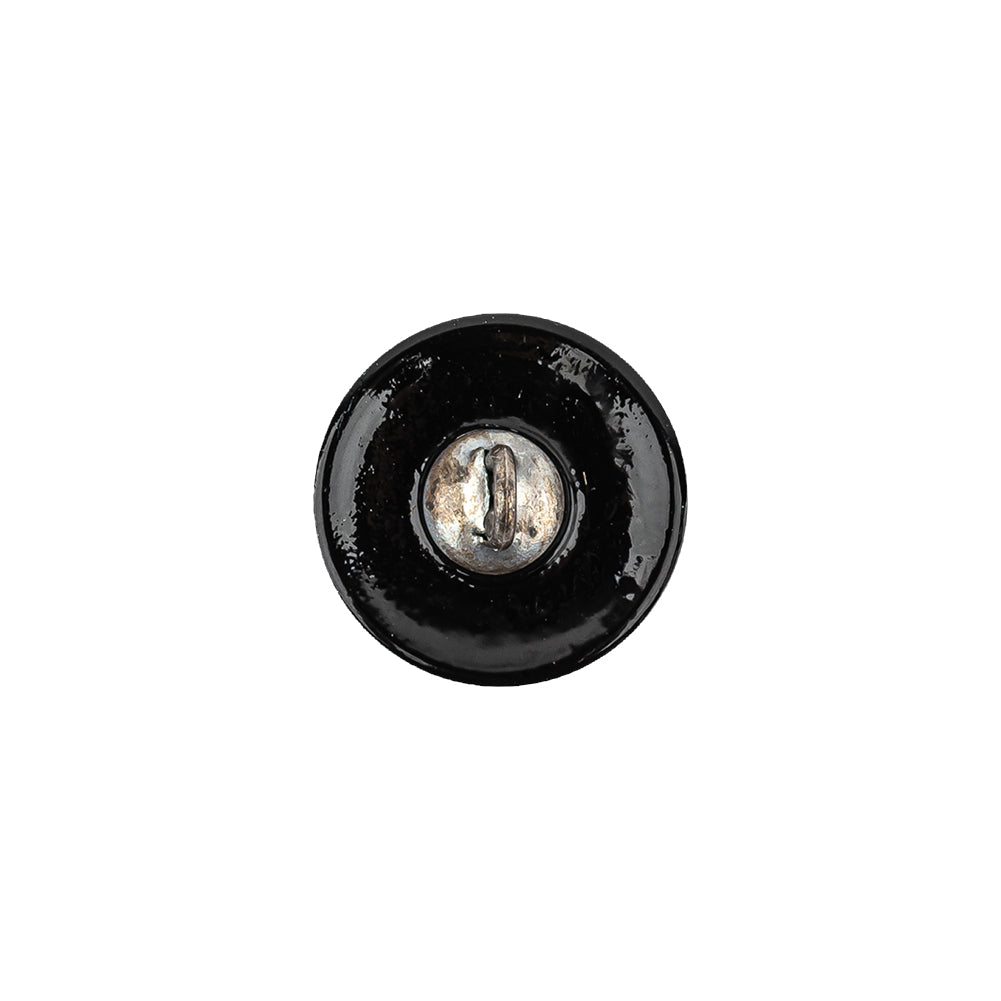 Vintage Blue Iris and Black Classical Shank Back Glass Button - 22L/14mm - Joann Fabrics