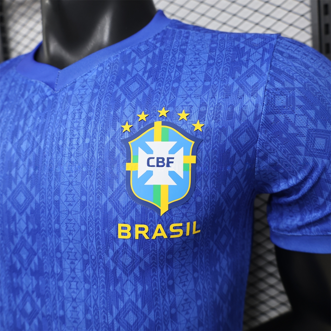 Brazil 2026 Diamond Texture Blue Special Jersey - Player Version - UnitedFutballJersey
