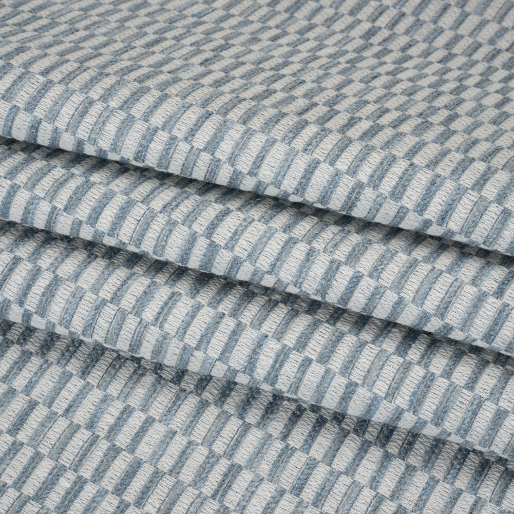 Textured Polyester and Cotton Woven - Sky Rectangle Checks - British Imported - Joann Fabrics