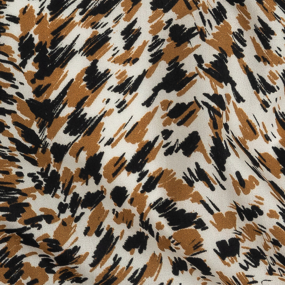 Mood Exclusive Tan Fanciful Furs Cotton Poplin - Joann Fabrics