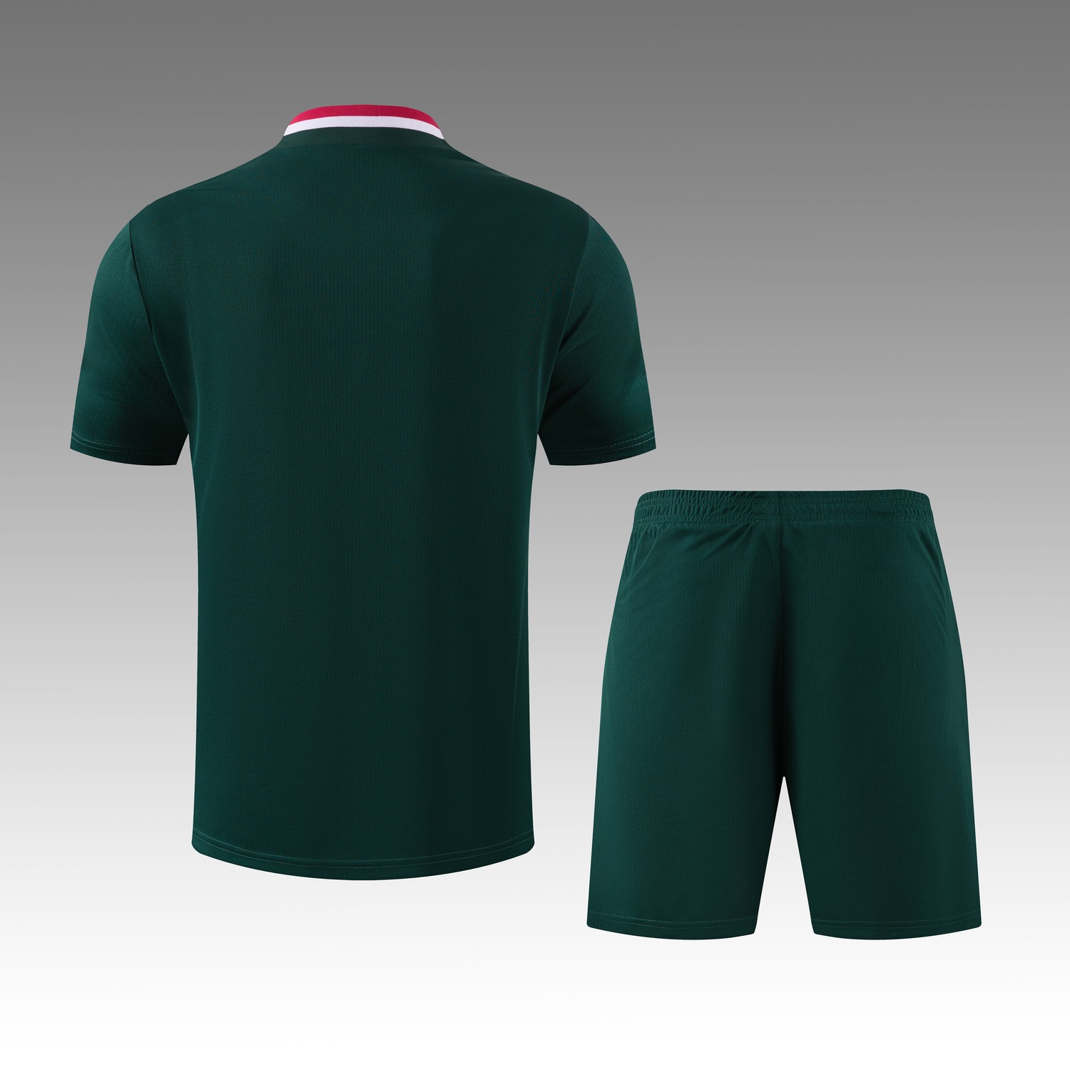 Real Madrid 26-27 Retro Style Short-Sleeve Training Set - Dark Green Top & Dark Green Shorts - UnitedFutballJersey