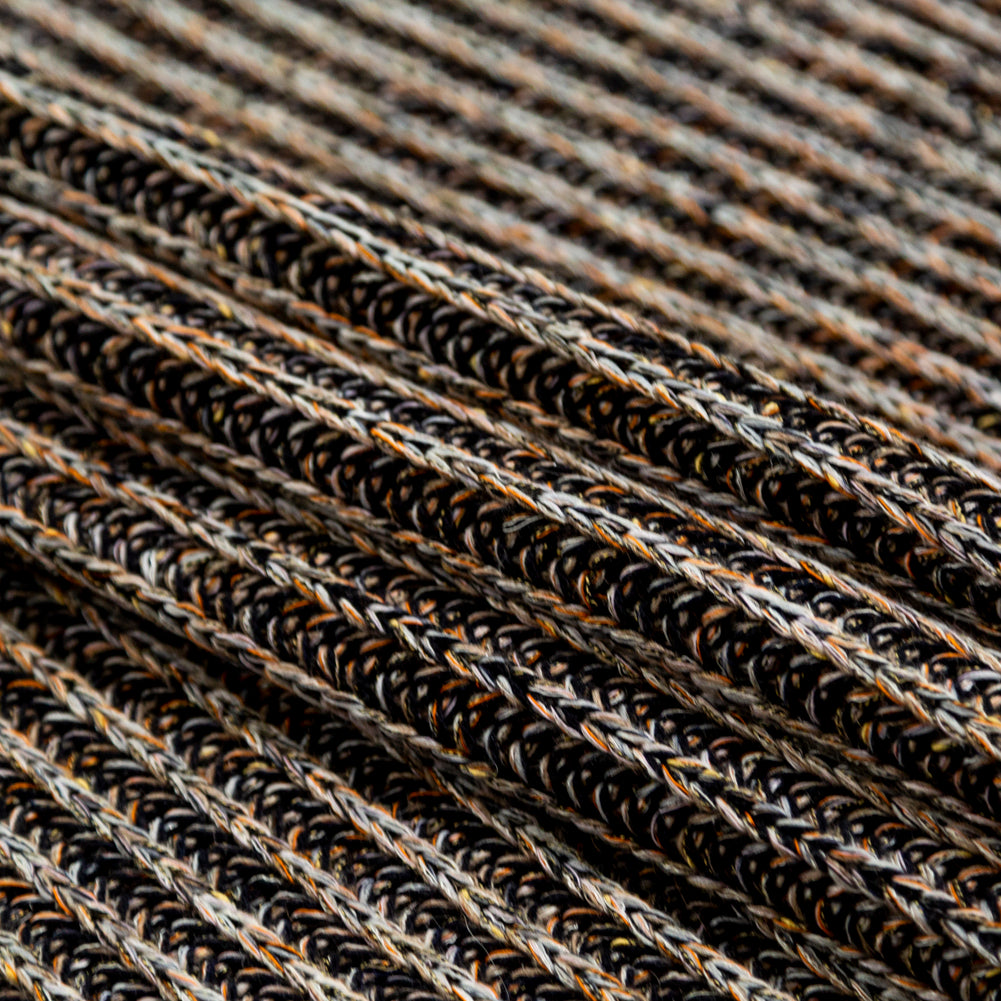 Italian Black, Orange and Gray Chunky Wool Knit - Joann Fabrics