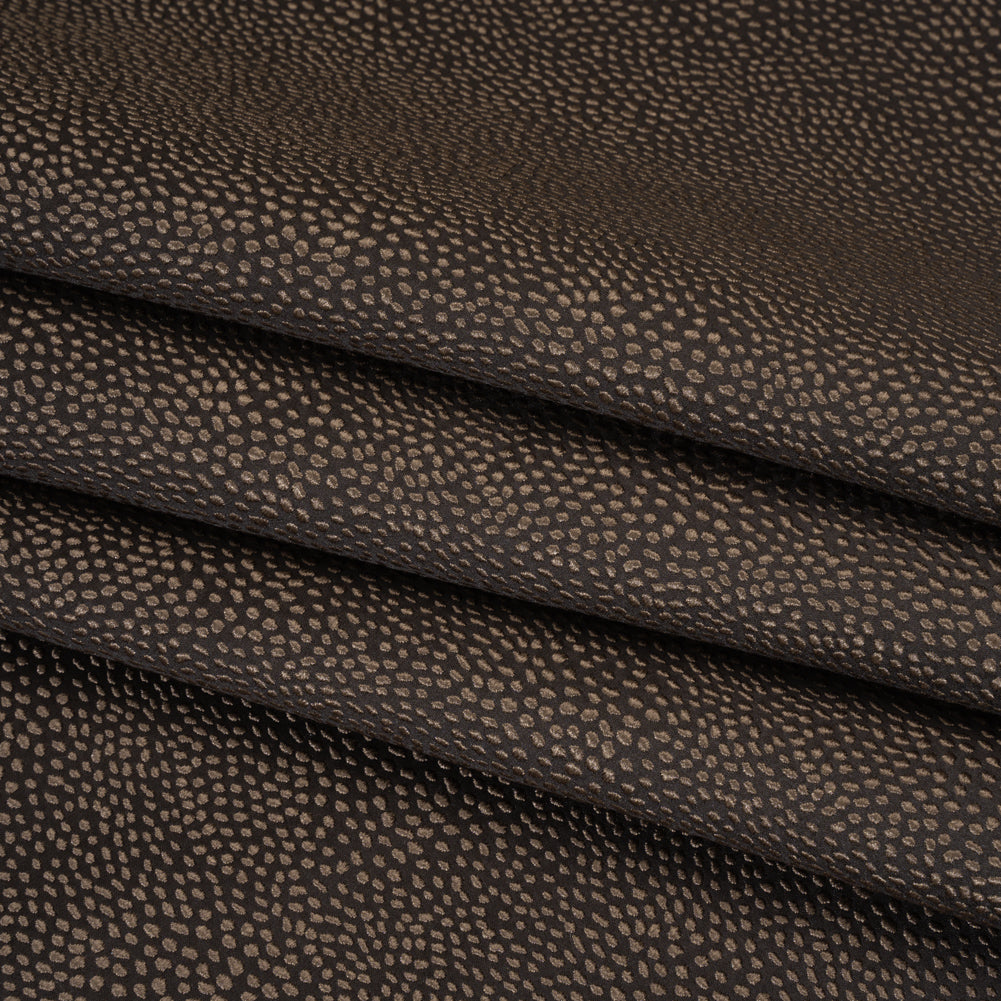 Recycled Polyester Jacquard - Chocolate Little All-Over Spots - British Imported - Joann Fabrics