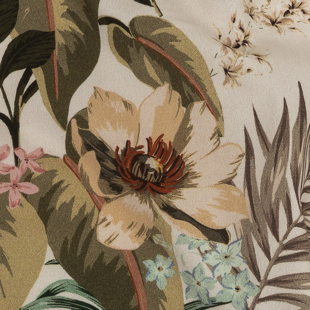 Mood Exclusive Pale Beige Floral Frenzy Stretch Cotton Twill - Joann Fabrics