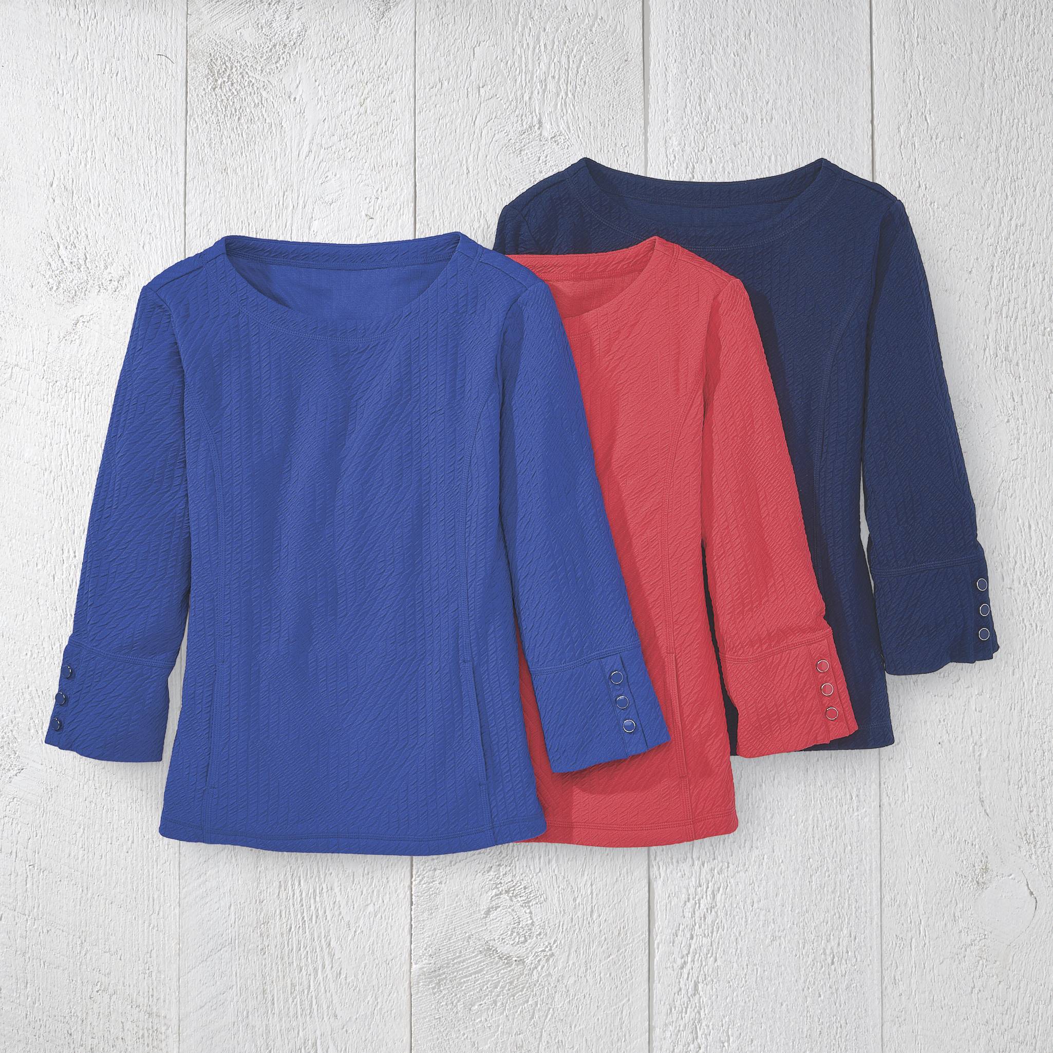 Abstract Pucker Knit Top - Northstyle Catalog