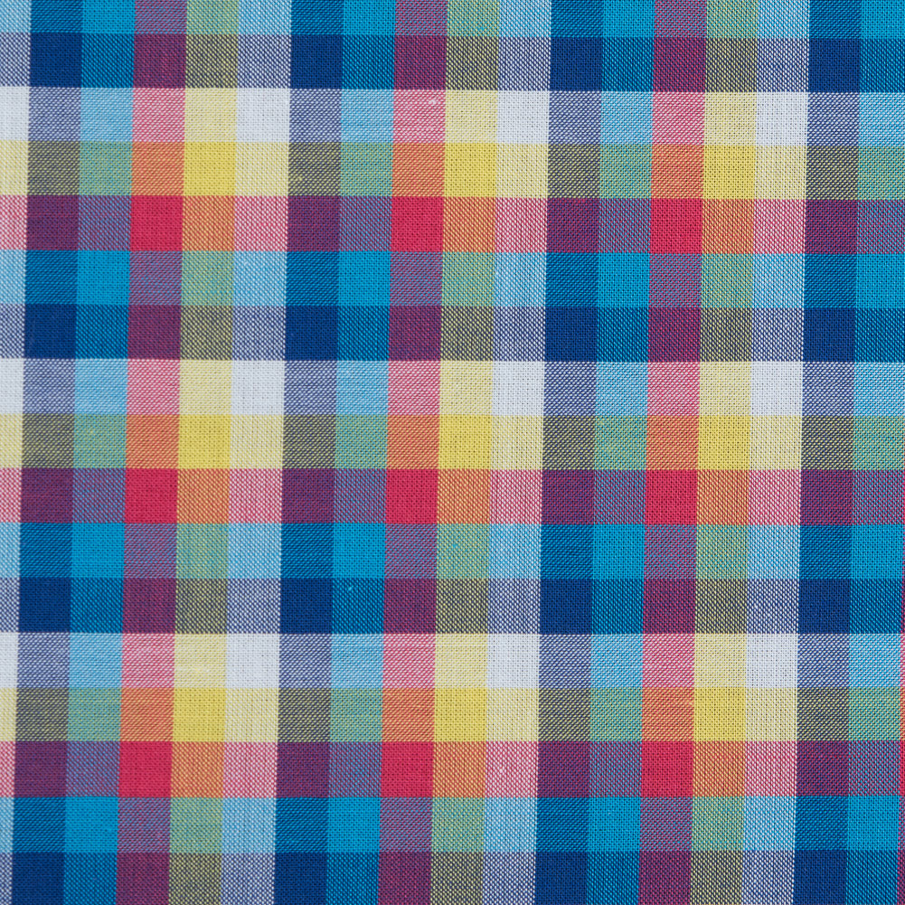 Multicolor Checkered Cotton Shirting - Joann Fabrics