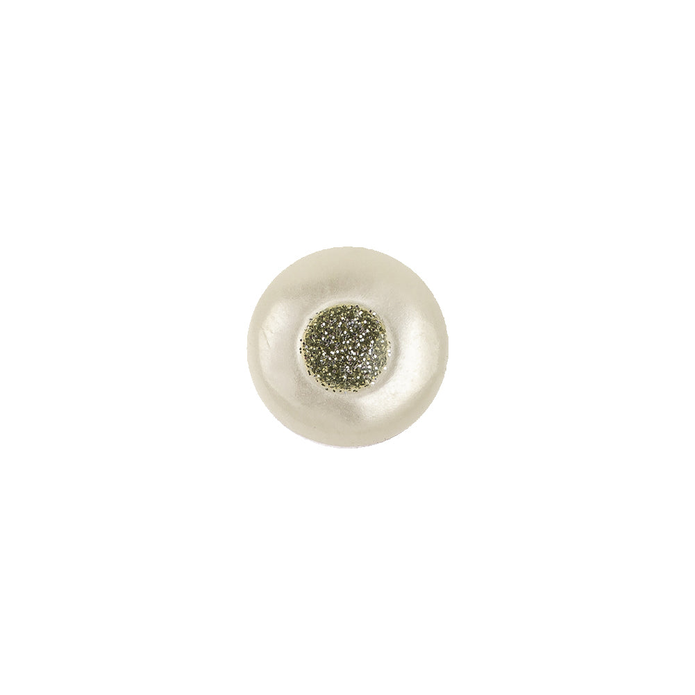 Ivory/Silver Plastic Button - 18L/11.5mm - Joann Fabrics