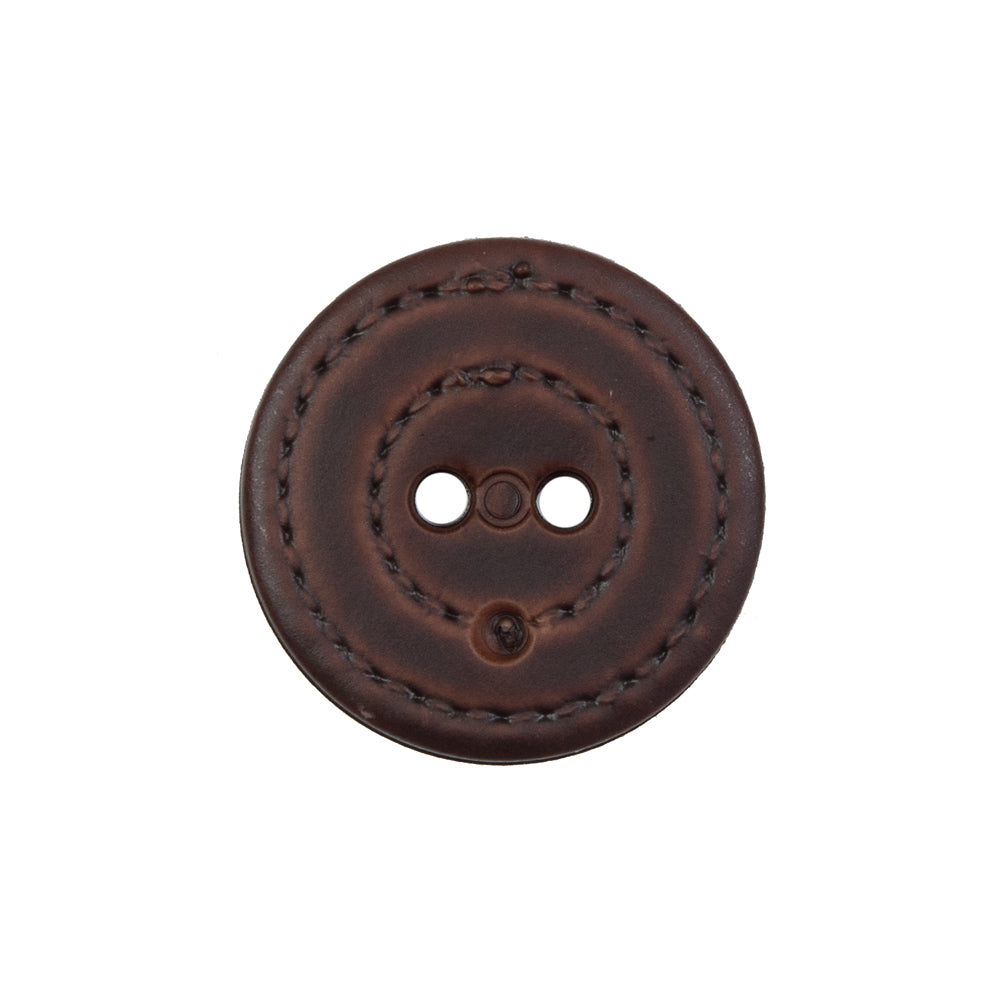 Brown Faux Leather Plastic 2-Hole Button - 36L/23mm - Joann Fabrics