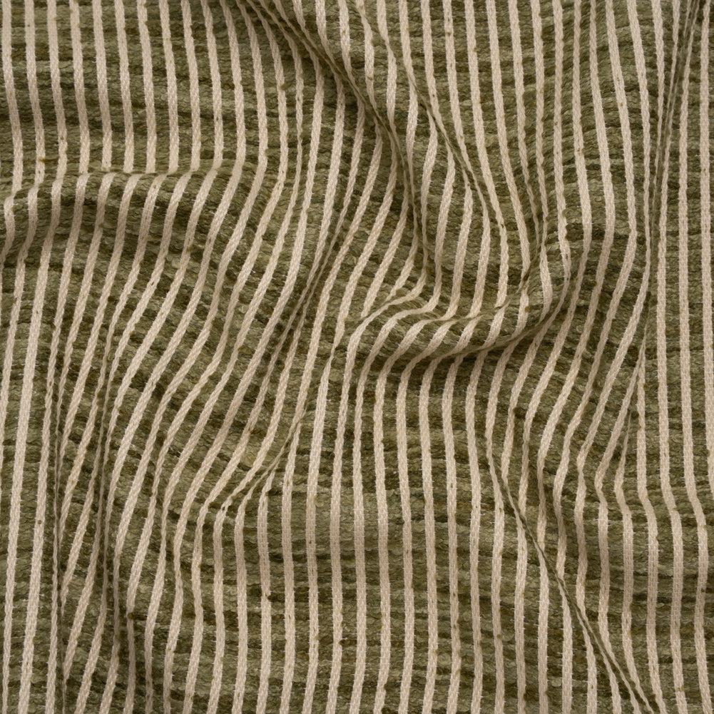 Polyester Boucle Woven - Moss Stripes - British Imported - Joann Fabrics