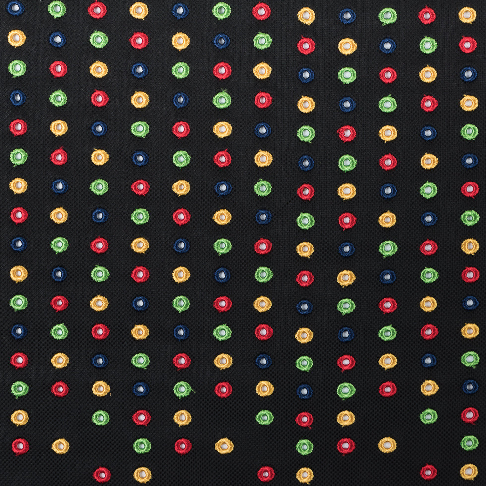 Italian Black/Multi-Colored Embroidered Spacer Mesh - Joann Fabrics