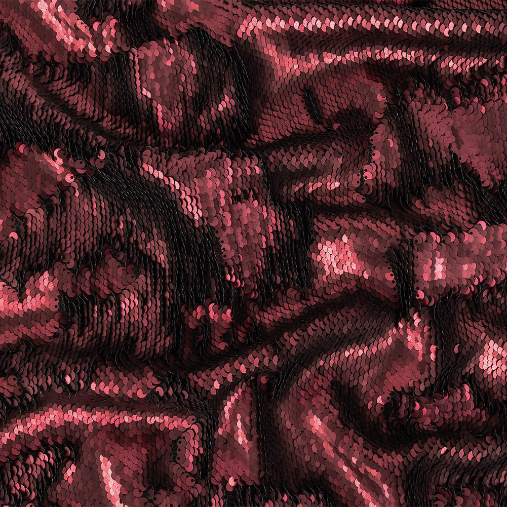 Stretch Rayon Jersey with Two-Tone Paillette Sequins - Vineyard Mist on Black - Nyla Collection - Joann Fabrics