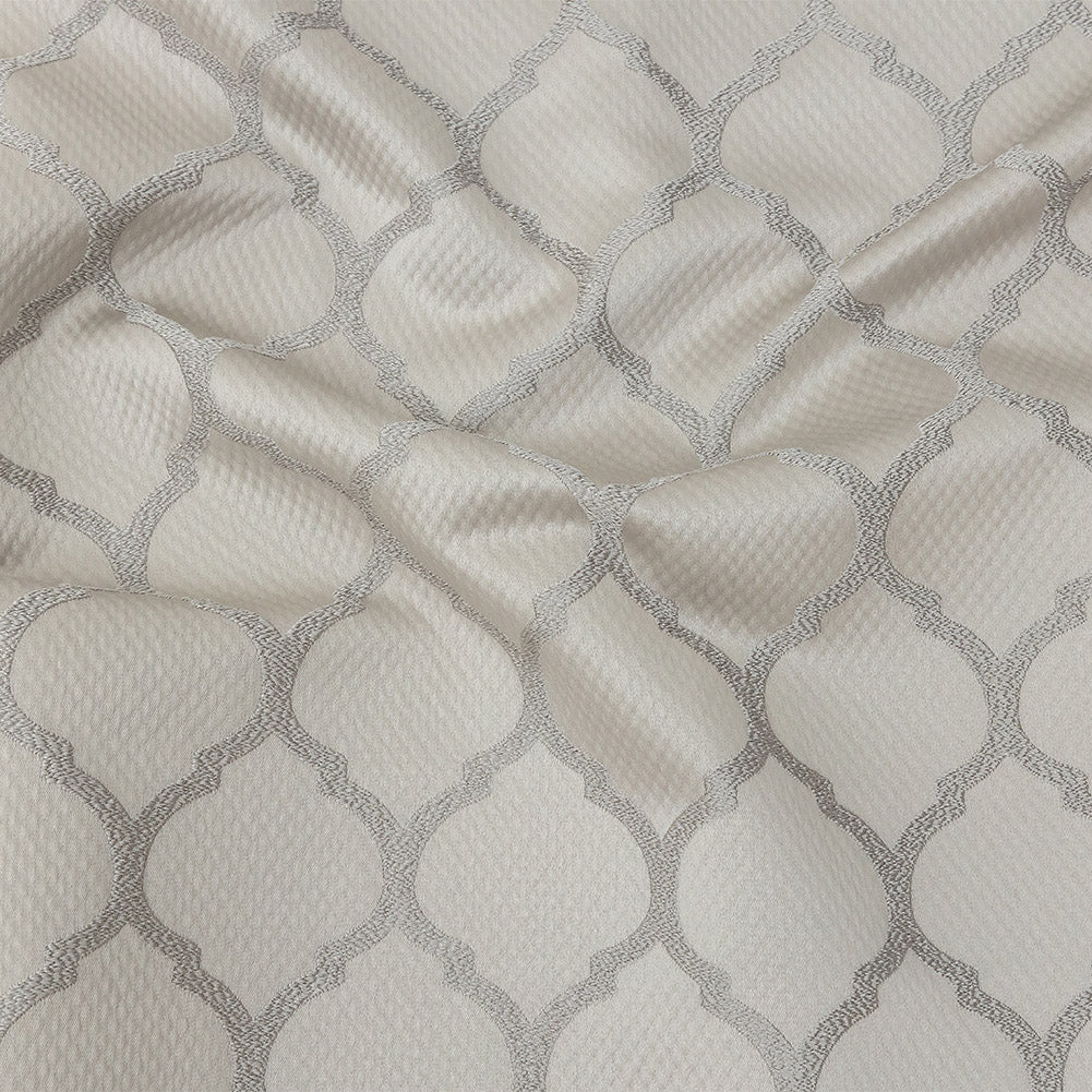 Satin-Faced Jacquard - Fawn Moroccan Quatrefoil - British Imported - Joann Fabrics