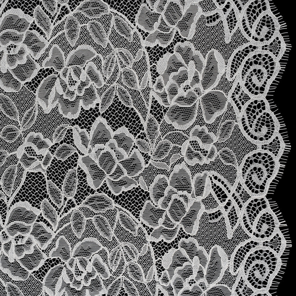 Corded Lace with Finished Edge - Ivory Sweeping Roses - Joann Fabrics