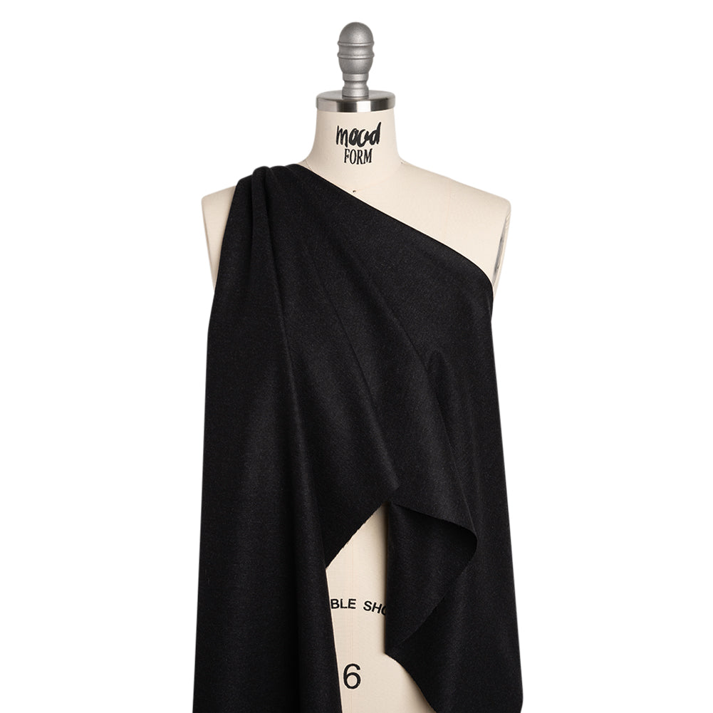 Super 130 Wool Suiting Made in Italy - Black and Navy Heathered - Deadstock - Joann Fabrics