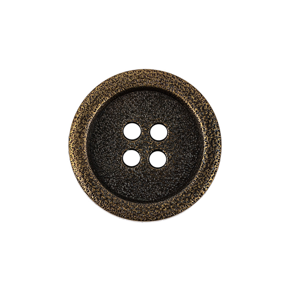 Italian Hint of Gold Bronze Shallow Plate 4-Hole Metal Look Coat Button - 36L/23mm - Joann Fabrics