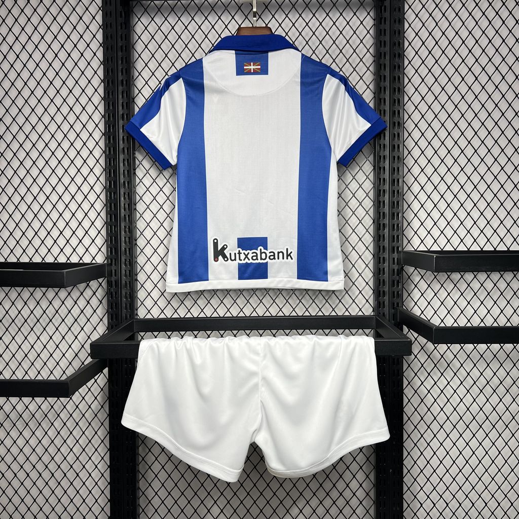 2024/2025 Real Sociedad Home Football Jersey 1:1 Quality Thai Kids Size
