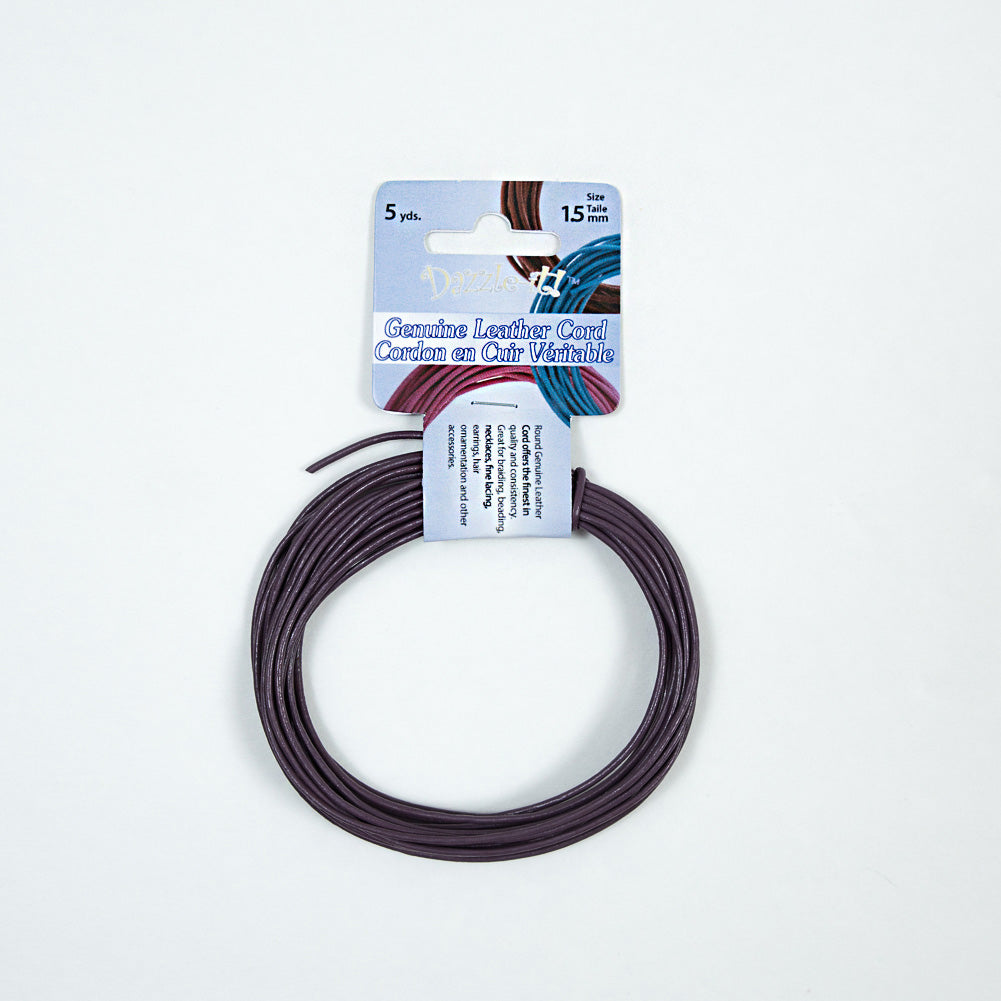 Dazzle-It Violet Genuine Leather Cord - 1.5mm - Joann Fabrics