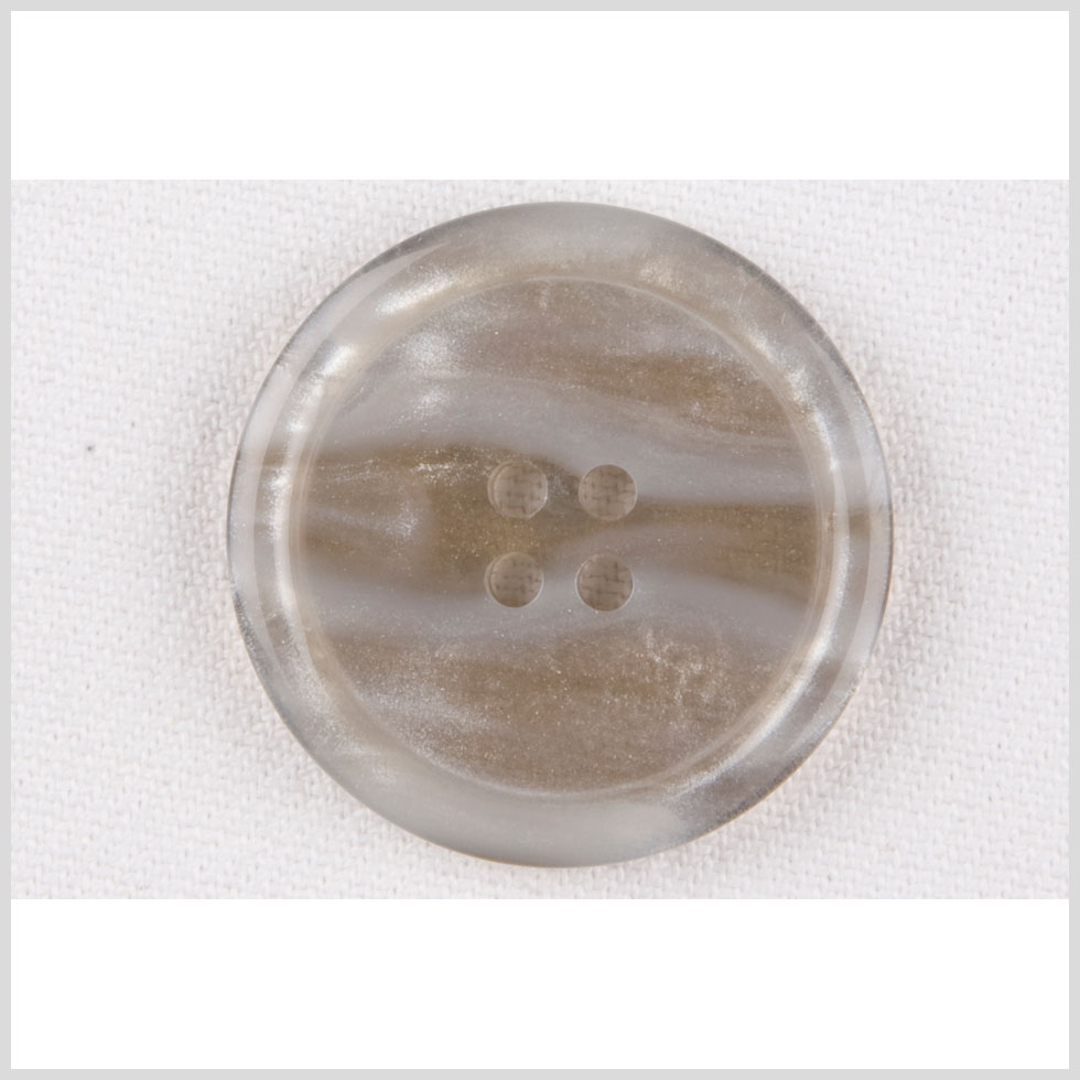 Plastic 4-Hole Button - 40L/25.5mm - White and Translucent Gray Waves - Joann Fabrics
