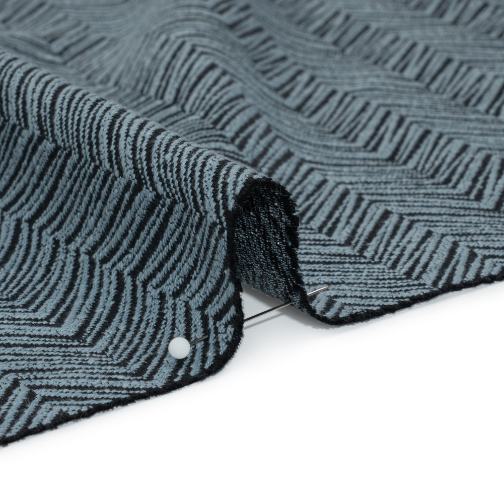 Herringbone Chevrons Recycled Polyester and Cotton Drapery Jacquard - Danube - British Imported - Joann Fabrics